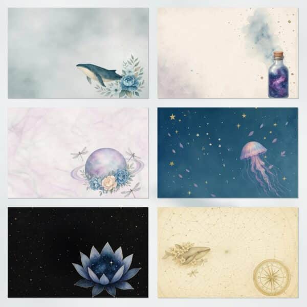 Printable Scrapbook Paper – 41 Cosmic Designs | Digital Download
