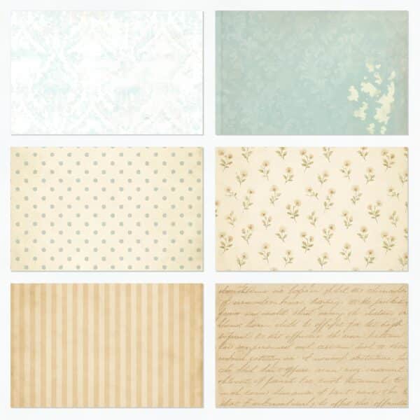 Vintage Woman Printable Scrapbook Paper | Digital Download Set