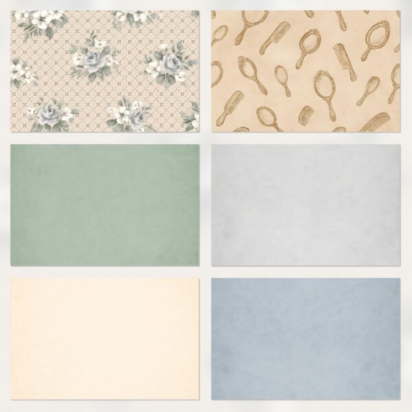 Vintage Woman Printable Scrapbook Paper | Digital Download Set