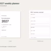 2027 free weekly planner · Real cover and weekly page with free-download, paper-size and creator copy outside the PDF pages. 2027 free weekly planner · Real cover and weekly page with free-download, paper-size and creator copy outside the PDF pages.