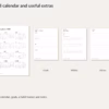 2028 free weekly planner · Annual calendar, goals, habits and notes pages.