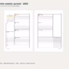 2028 two-page weekly planner — complete Sunday–Saturday weekly spread