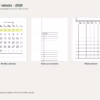 2028 two-page weekly planner — monthly mini calendar, notes and habits