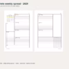 2029 two-page weekly planner — complete Sunday–Saturday weekly spread