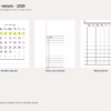 2029 two-page weekly planner — monthly mini calendar, notes and habits